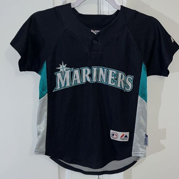 Cool Base Seattle Mariners two tone Away Baseball Jersey M Youth MLB Pullover - Picture 1 of 4